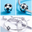 925 Sterling Silver Sports Ball DIY Bracelet Bead – Volleyball Football Baseball Tennis