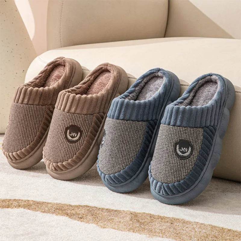 Plush Slippers – Warm Non-Slip PVC Overshoe Home Footwear