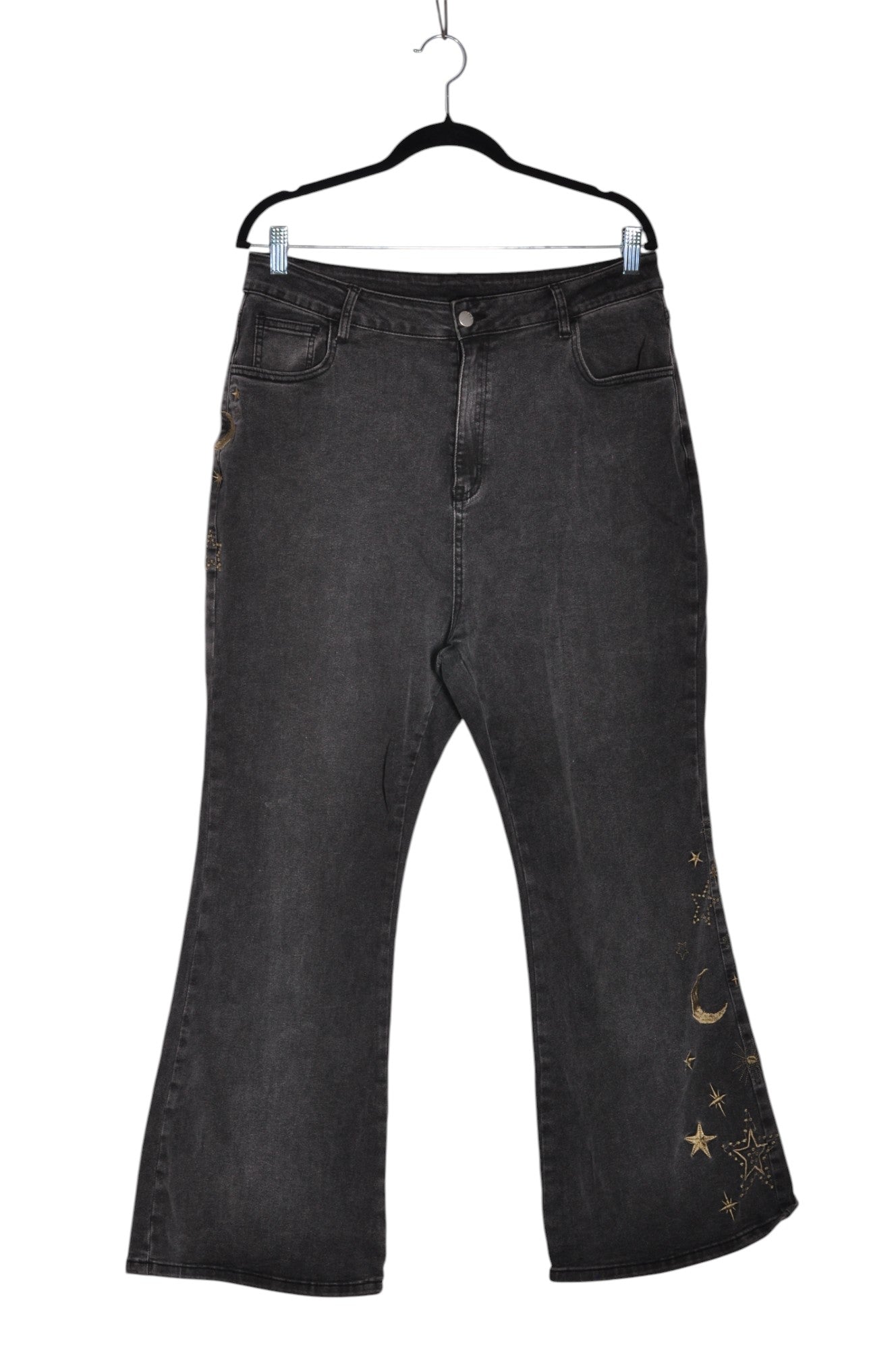 CIDER Women Flared Jeans Regular fit in Black - XL