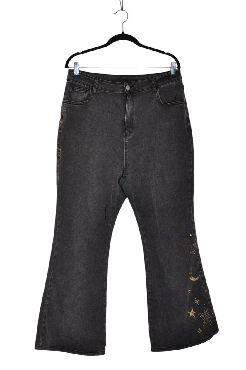 CIDER Women Flared Jeans Regular fit in Black - XL
