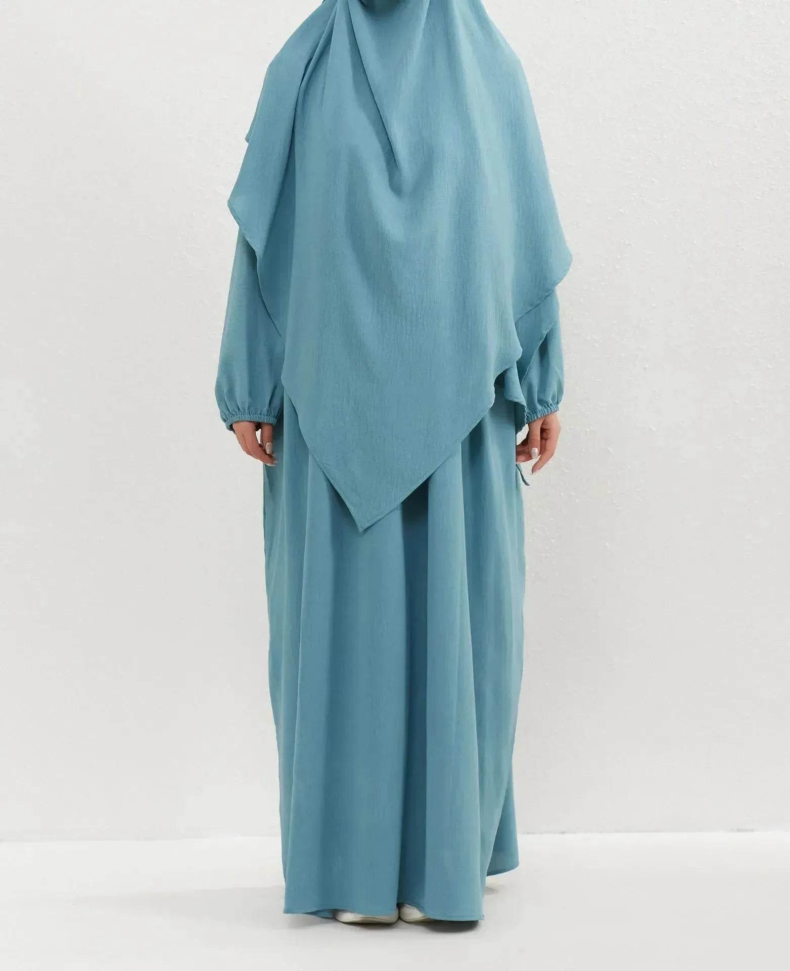 Hijab Abaya for Umrah Two piece Dress with Headscarf Arabwear for Women Jalabiya for Women