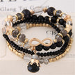 Crystal Figure Eight Crown Drop Bracelet – Rhinestone Charm Bracelet for Women