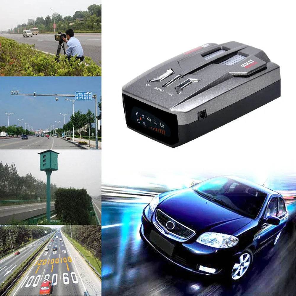 V9 Car Radar Speed Detector Laser 360° Voice Alert Mobile Speedometer