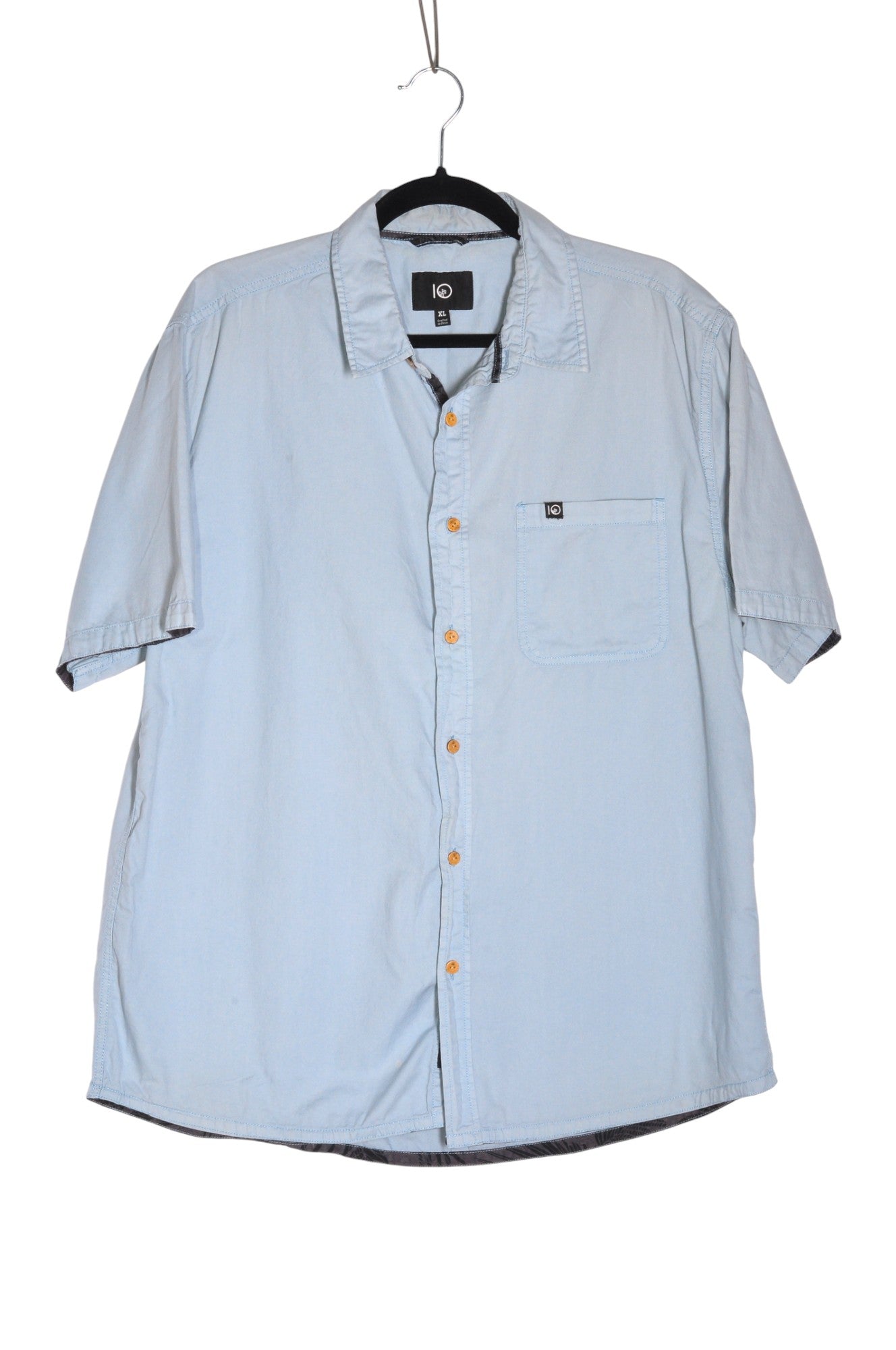 IO Men Button Down Tops Regular fit in Blue - XL