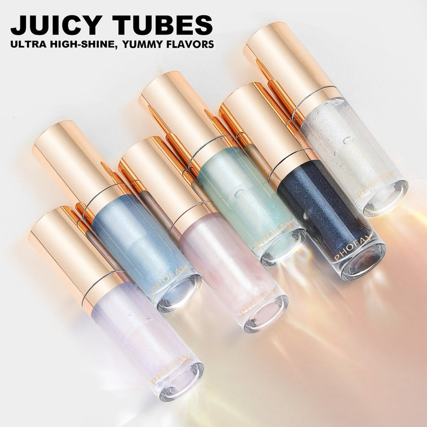 PHOFAY Moisturizing Warm Lip Oil – Non-Sticky, Hydrating Lip Gloss (6 Shades + Set)