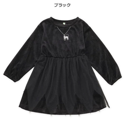 西松屋 ELFINDOLL 魔女なりきりベロア長袖ワンピース 正規品