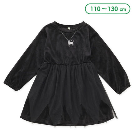 西松屋 ELFINDOLL 魔女なりきりベロア長袖ワンピース 正規品