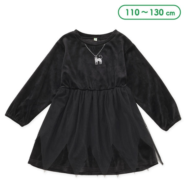 西松屋 ELFINDOLL 魔女なりきりベロア長袖ワンピース 正規品