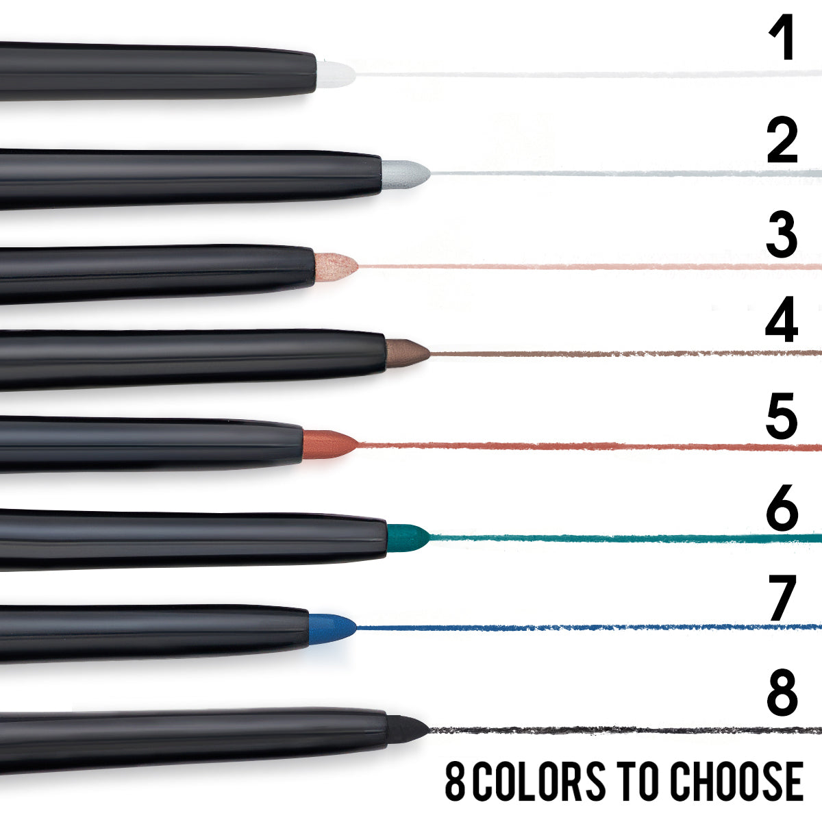 PHOFAY Waterproof Colorful Eyeliner – Long-Lasting Matte Finish, 8 Shades