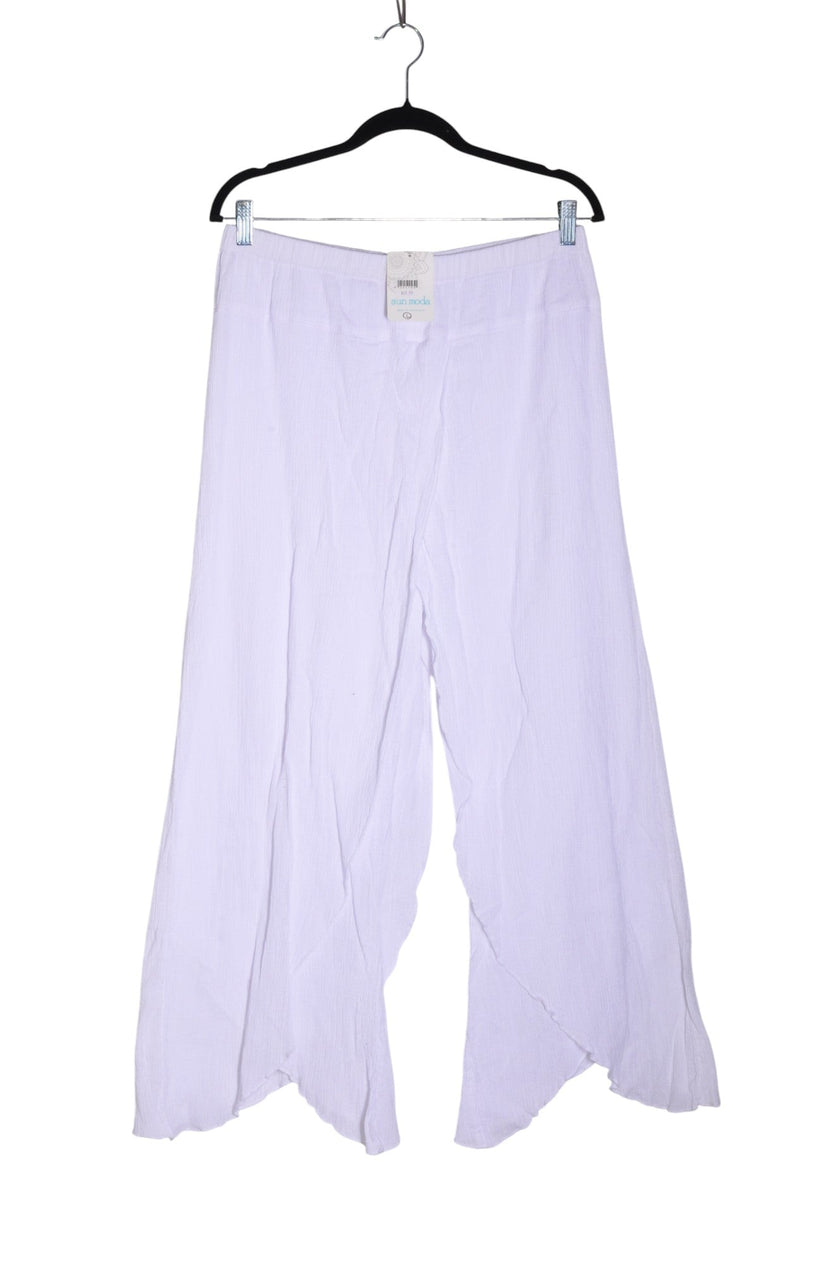 SUN MODA Women Palazzo Pants Regular fit in White - L