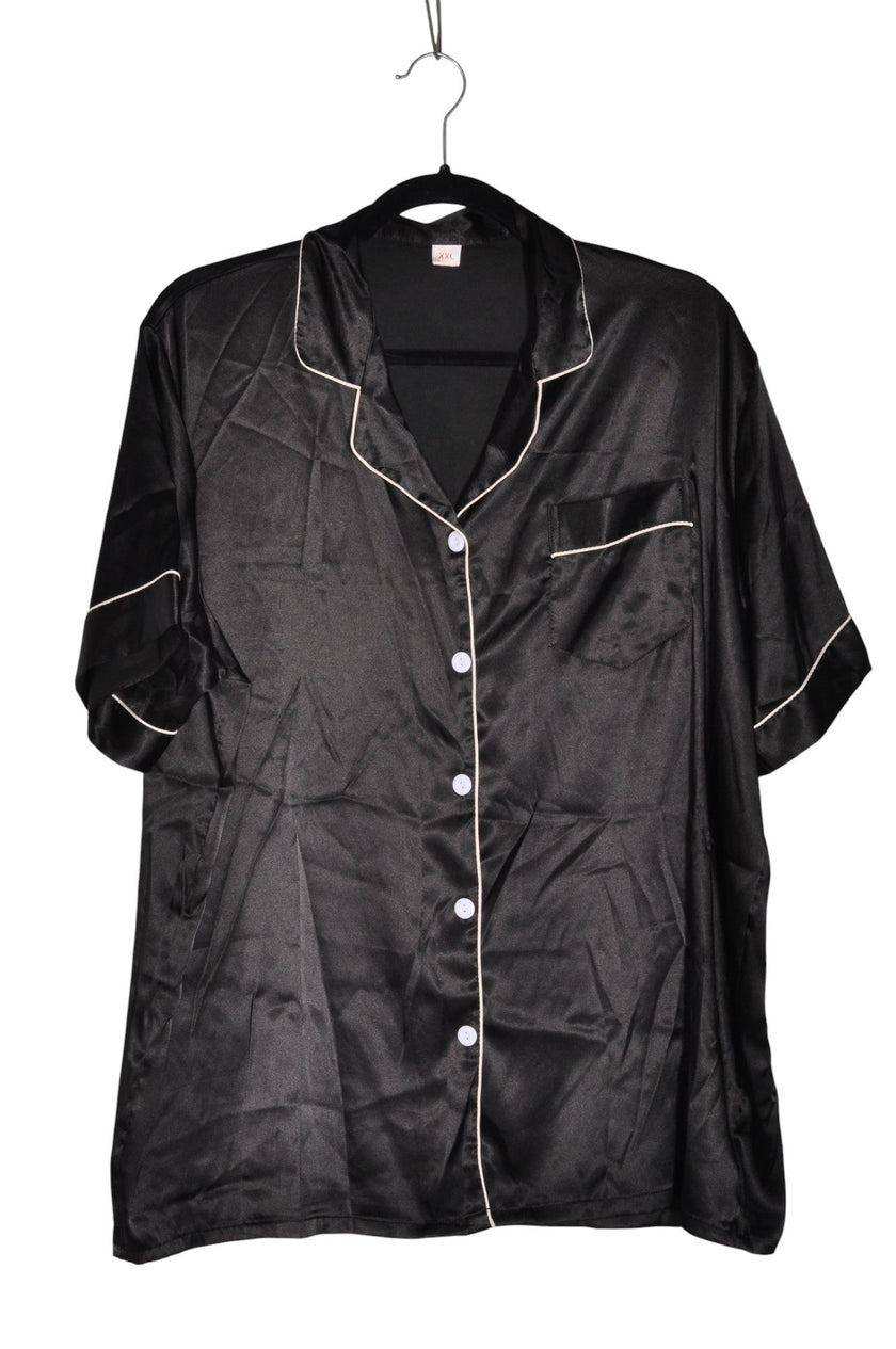 UNBRANDED Women Night Wear Regular fit in Black - XXL