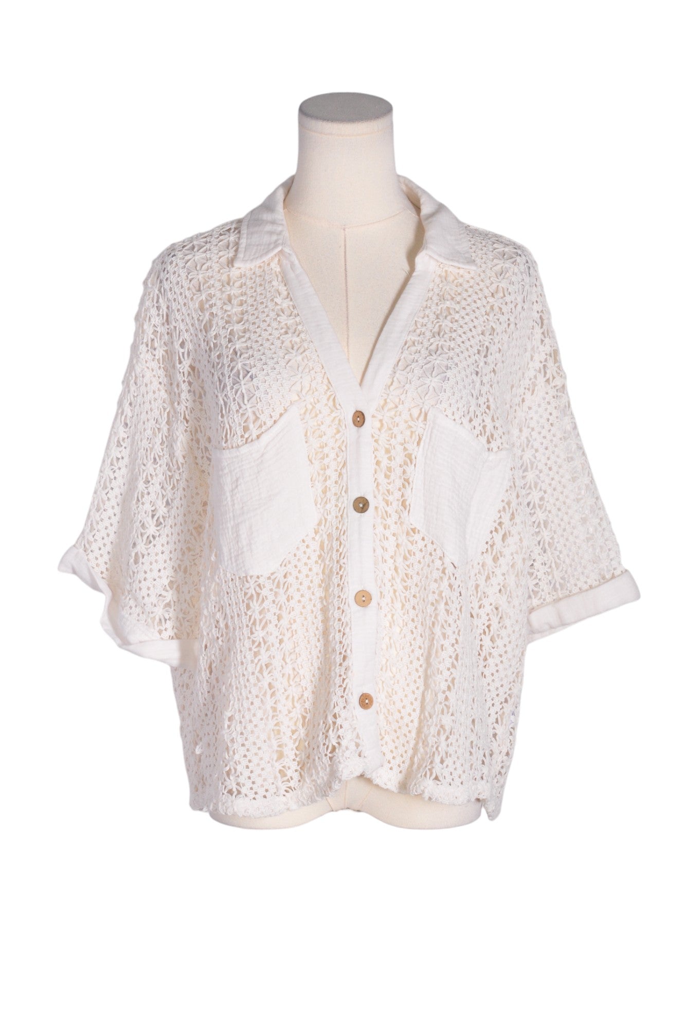 FASHION NOVA Women Button Down Tops Regular fit in White - 2XL