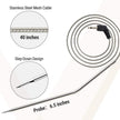 Oven Probe Thermometer with Digital Timer, 40-inch Mesh Cable, 0°C to 300°C, Grey