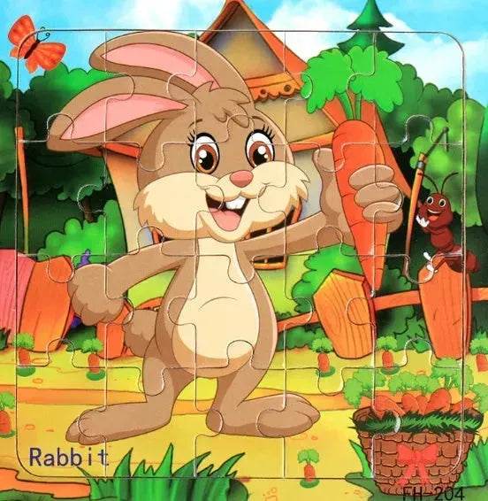 Wooden jigsaw puzzle toy