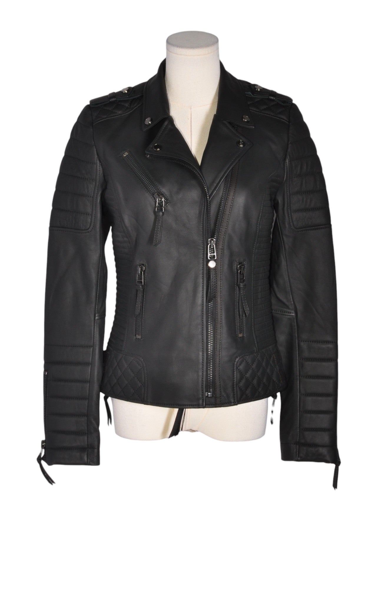 BODA SKINS Women Leather Jackets Regular fit in Black - 1