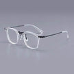 Pure Titanium Vintage Rectangle Crystal Transparent Myopia Glasses Reading  Unisex Spectacle Frame Designer Eyeglasses GMS806 Eyewear