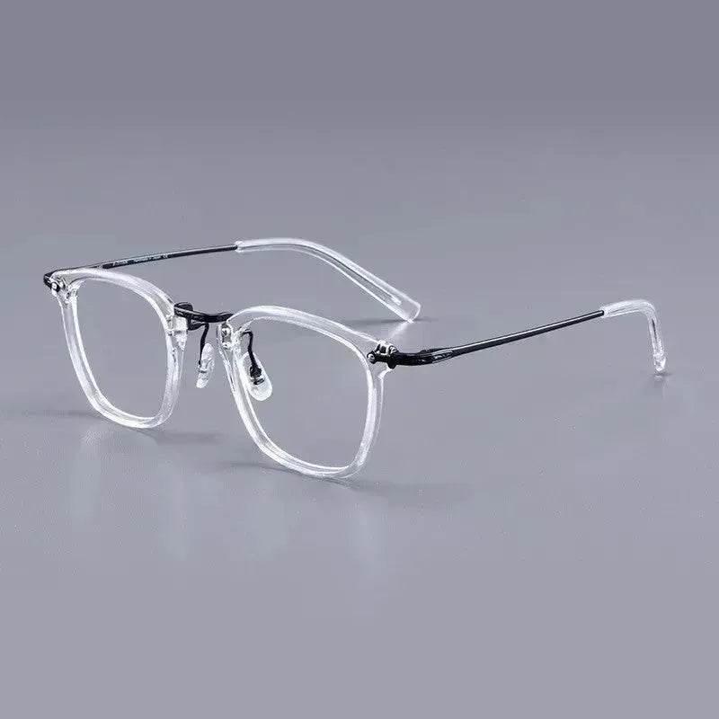 Pure Titanium Vintage Rectangle Crystal Transparent Myopia Glasses Reading  Unisex Spectacle Frame Designer Eyeglasses GMS806 Eyewear