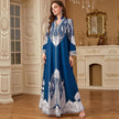 Casual Muslim Beaded Loose Print Dress