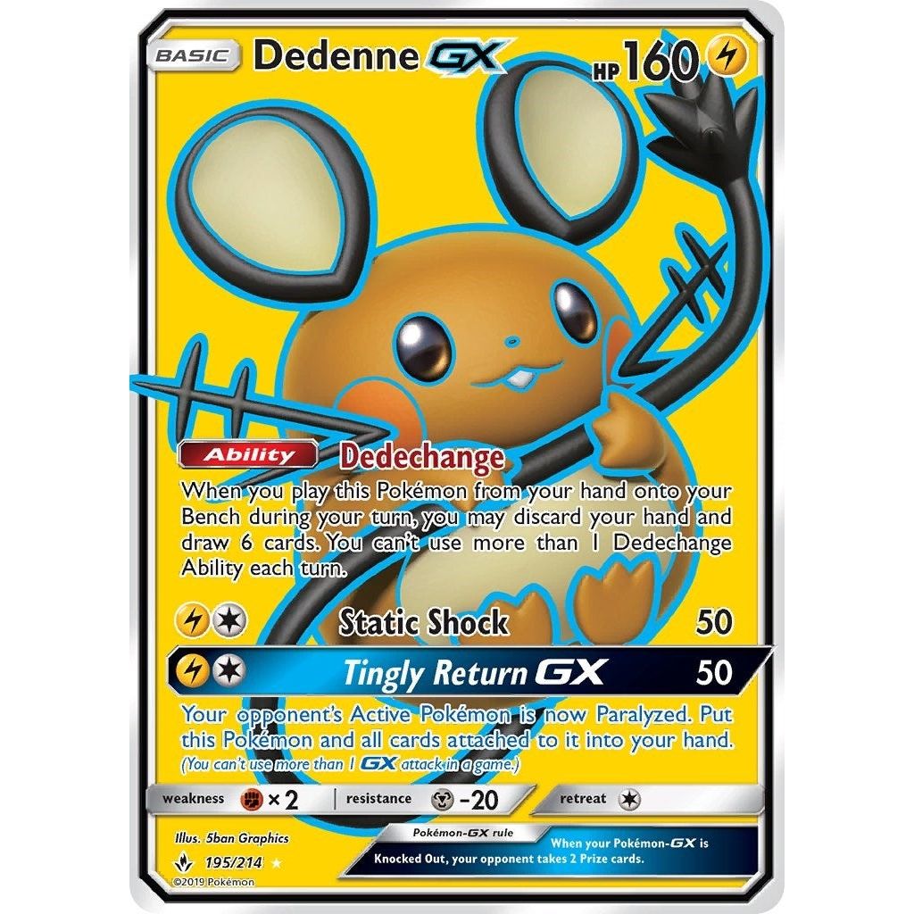 Dedenne GX (Full Art) (195/214) (SM10)