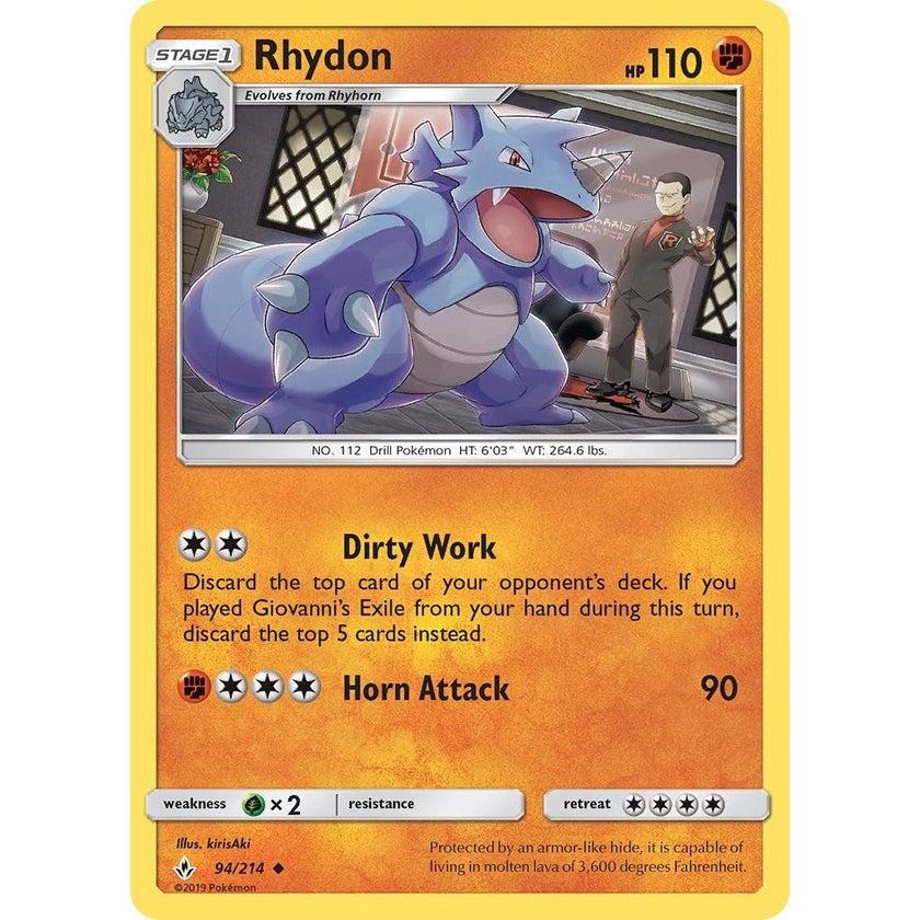 Rhydon (94/214) (SM10)