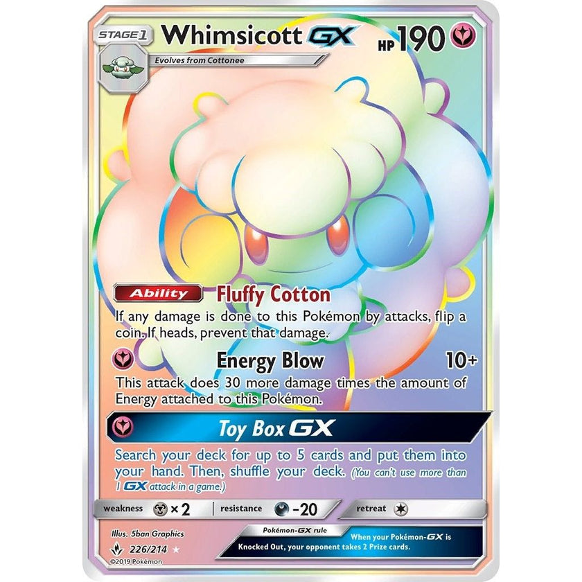 Whimsicott GX (Secret) (226/214) (SM10)