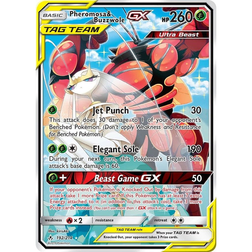 Pheromosa & Buzzwole GX (192) (Alternate Full Art) (192/214) (SM10)