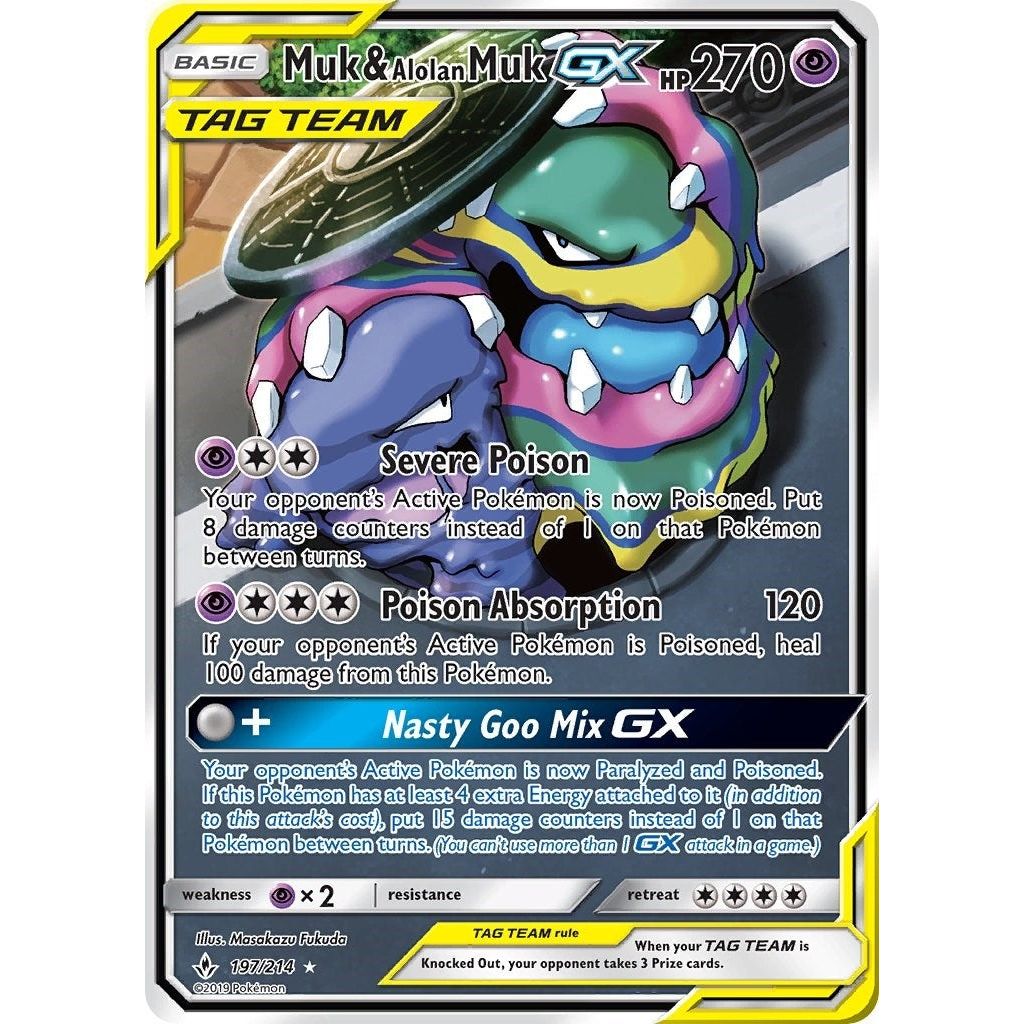 Muk & Alolan Muk GX (197) (Full Art) (197/214) (SM10)