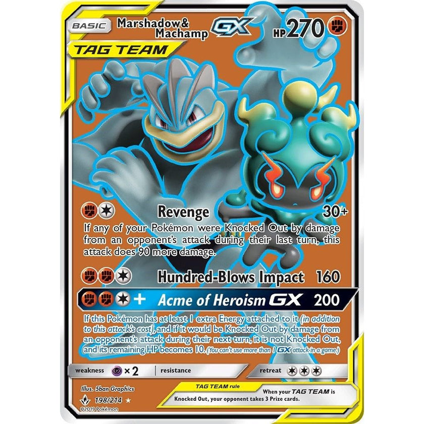Marshadow & Machamp GX (198) (Full Art) (198/214) (SM10)