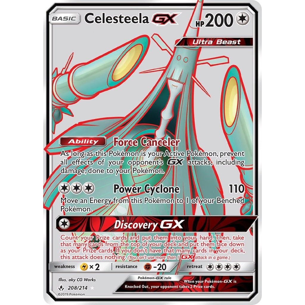 Celesteela GX (Full Art) (208/214) (SM10)
