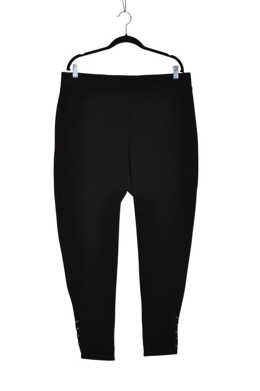 NINA LEONARD Women Work Pants Regular fit in Black - 2XL