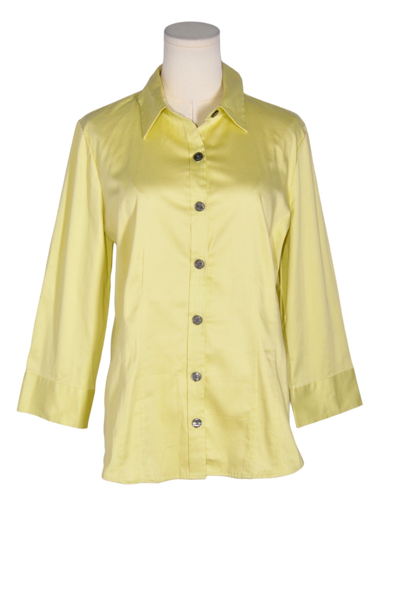 VAN HEUSEN Women Button Down Tops Regular fit in Yellow - M