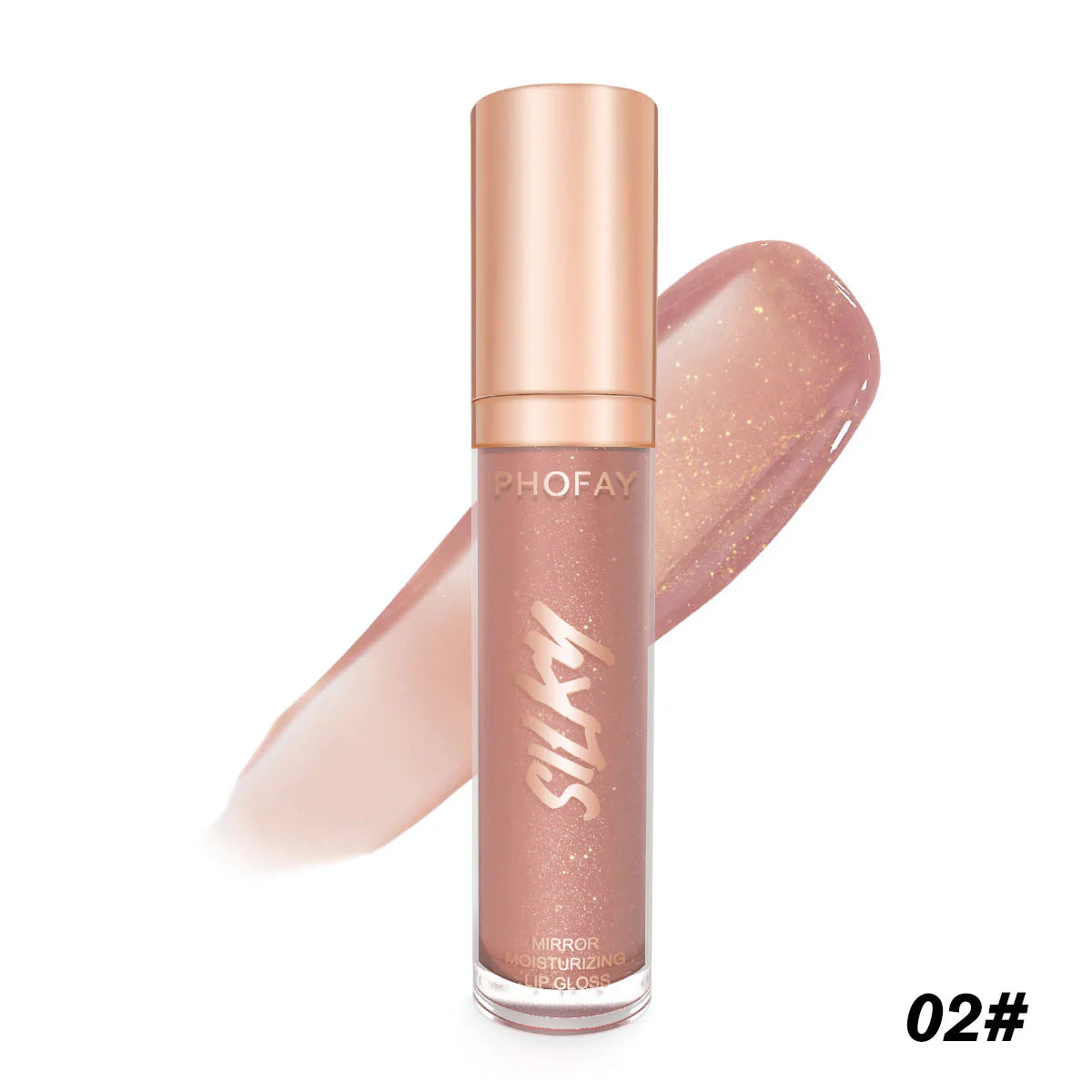 PHOFAY Mirror Moisturizing Lip Gloss – Non-Sticky, High-Shine, 8 Colours