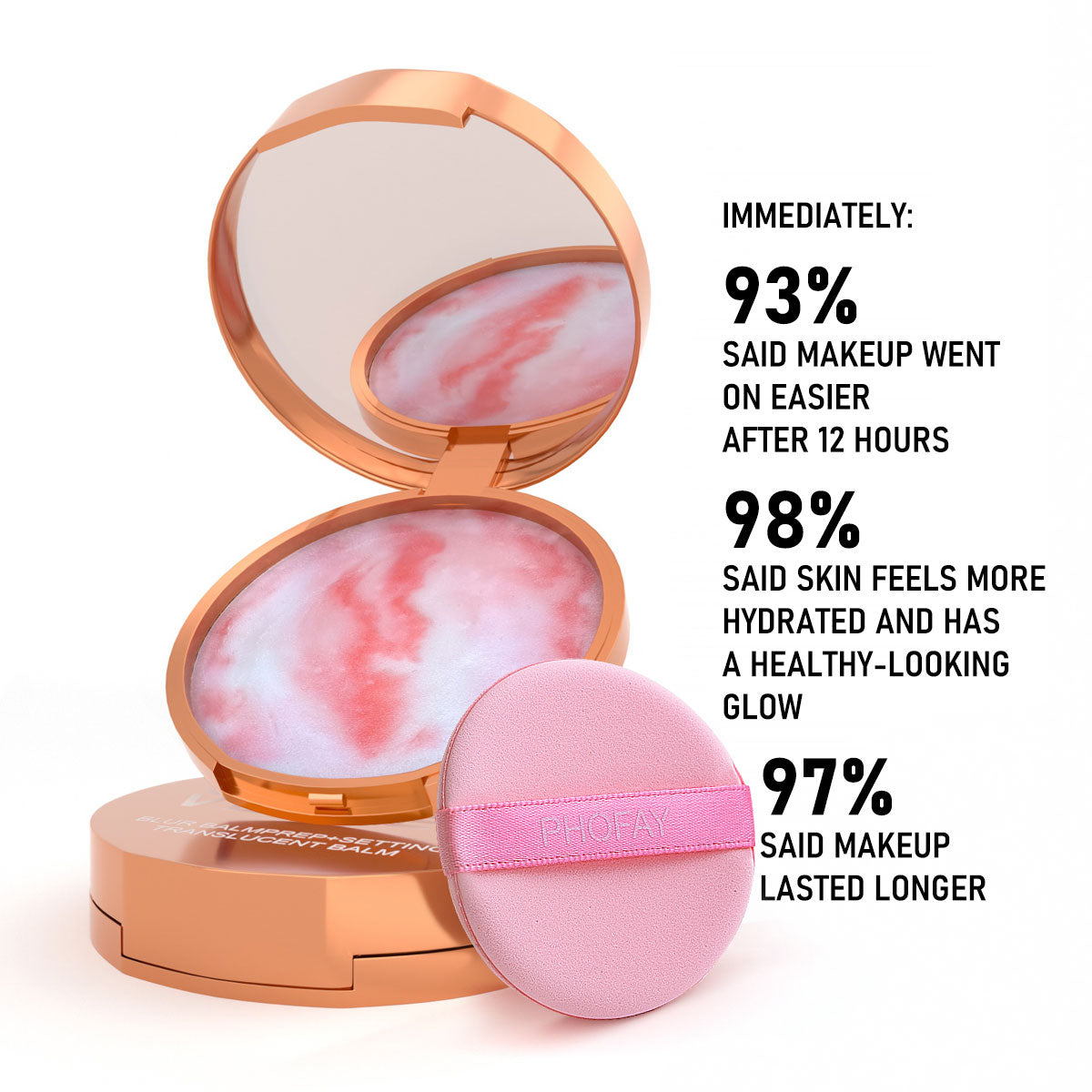 PHOFAY Waterproof Oil Control Setting Cream – Matte Finish Makeup Balm (10g)