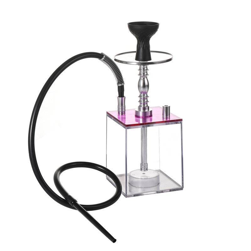 Arabic hookah with light full set of acrylic LED square pot