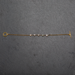 Delicate Pearl & Chain Bracelet In Gold Plate