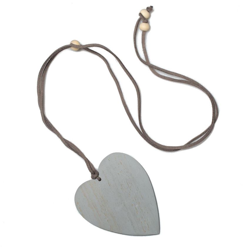 Tinted Wood Heart Necklace