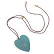 Tinted Wood Heart Necklace