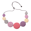 Graduated Wooden Disc Necklace