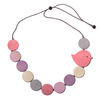 Fat Bird On Wooden Disc Necklace