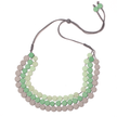Triple Strand Resin Disc Necklace