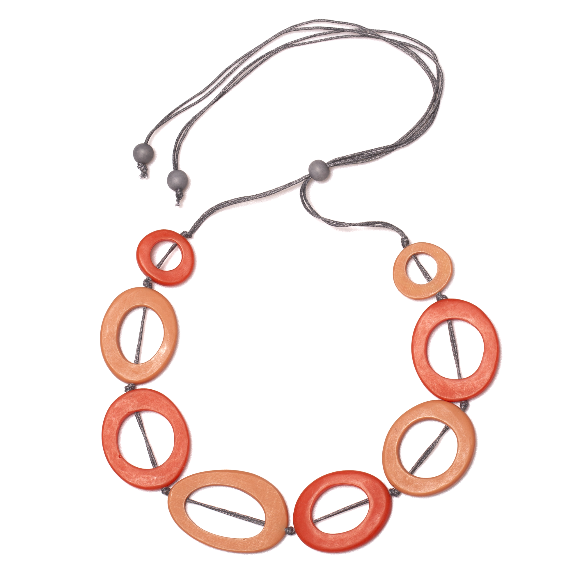 Tonal Resin Hoop Necklace