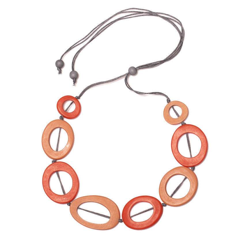 Tonal Resin Hoop Necklace