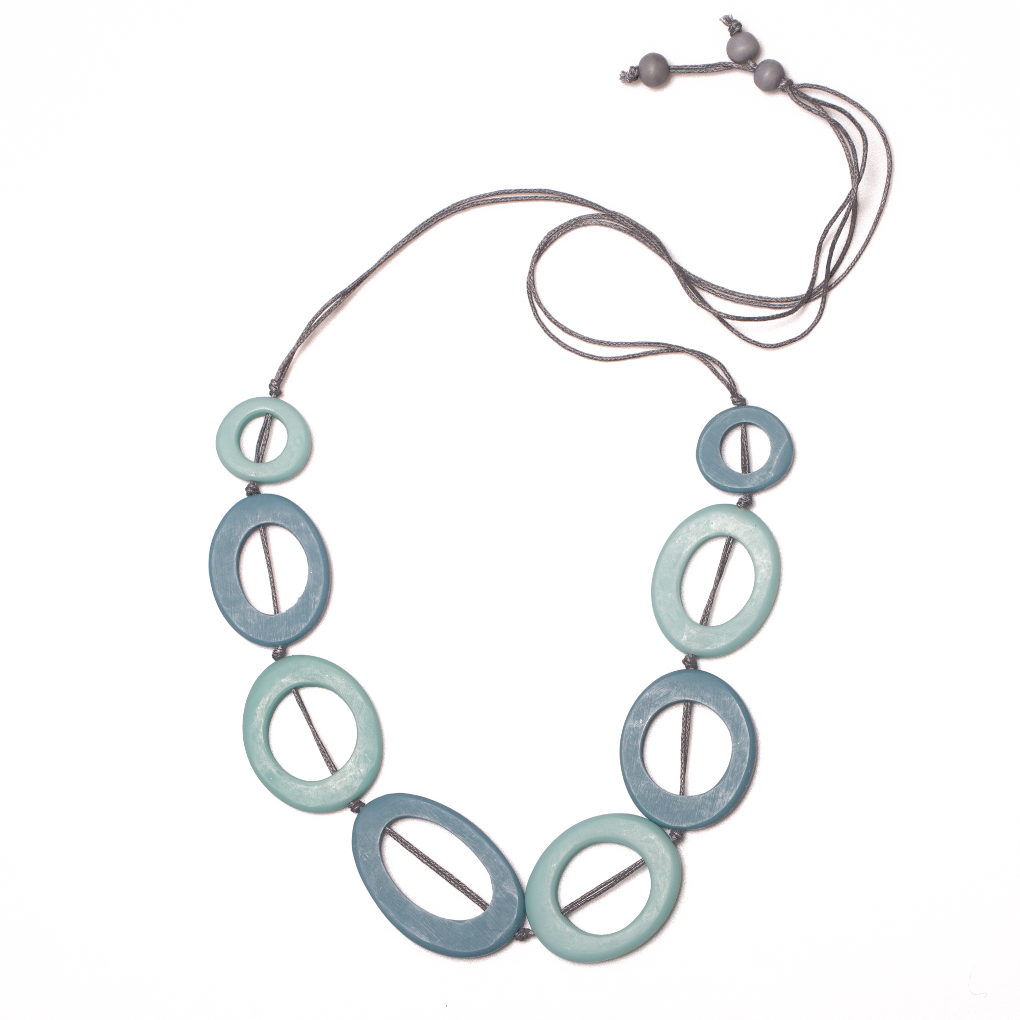 Tonal Resin Hoop Necklace