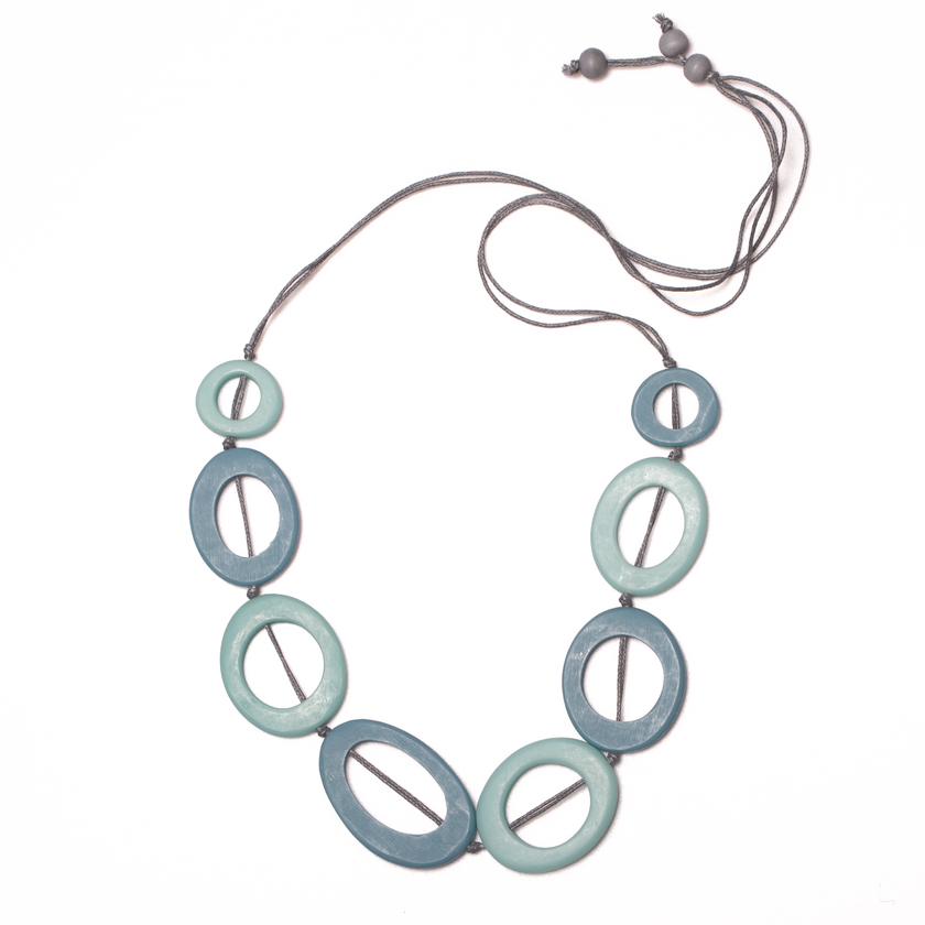 Tonal Resin Hoop Necklace
