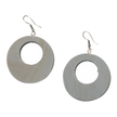 Round Wooden Hoop Earring