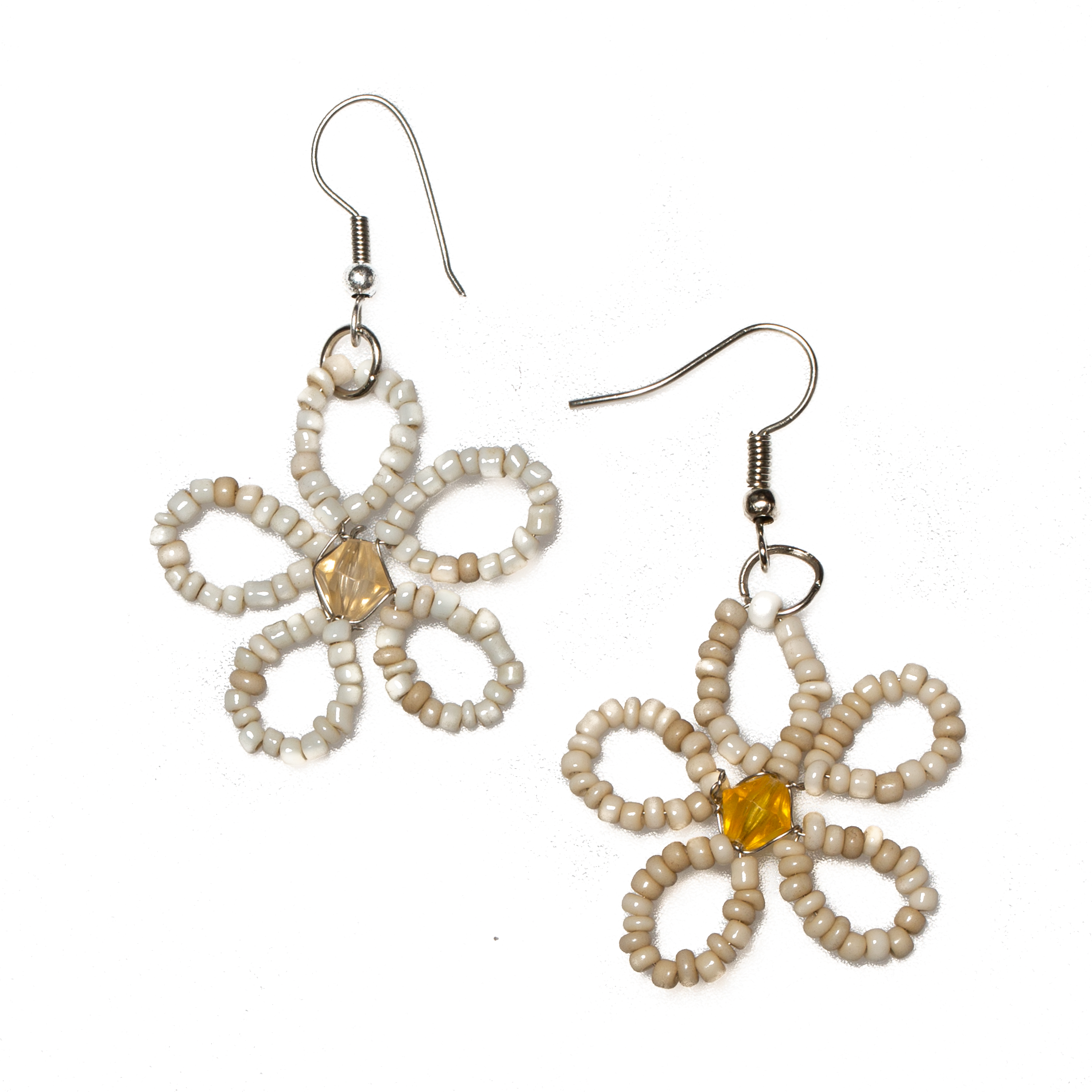 Beaded Flower Earrings