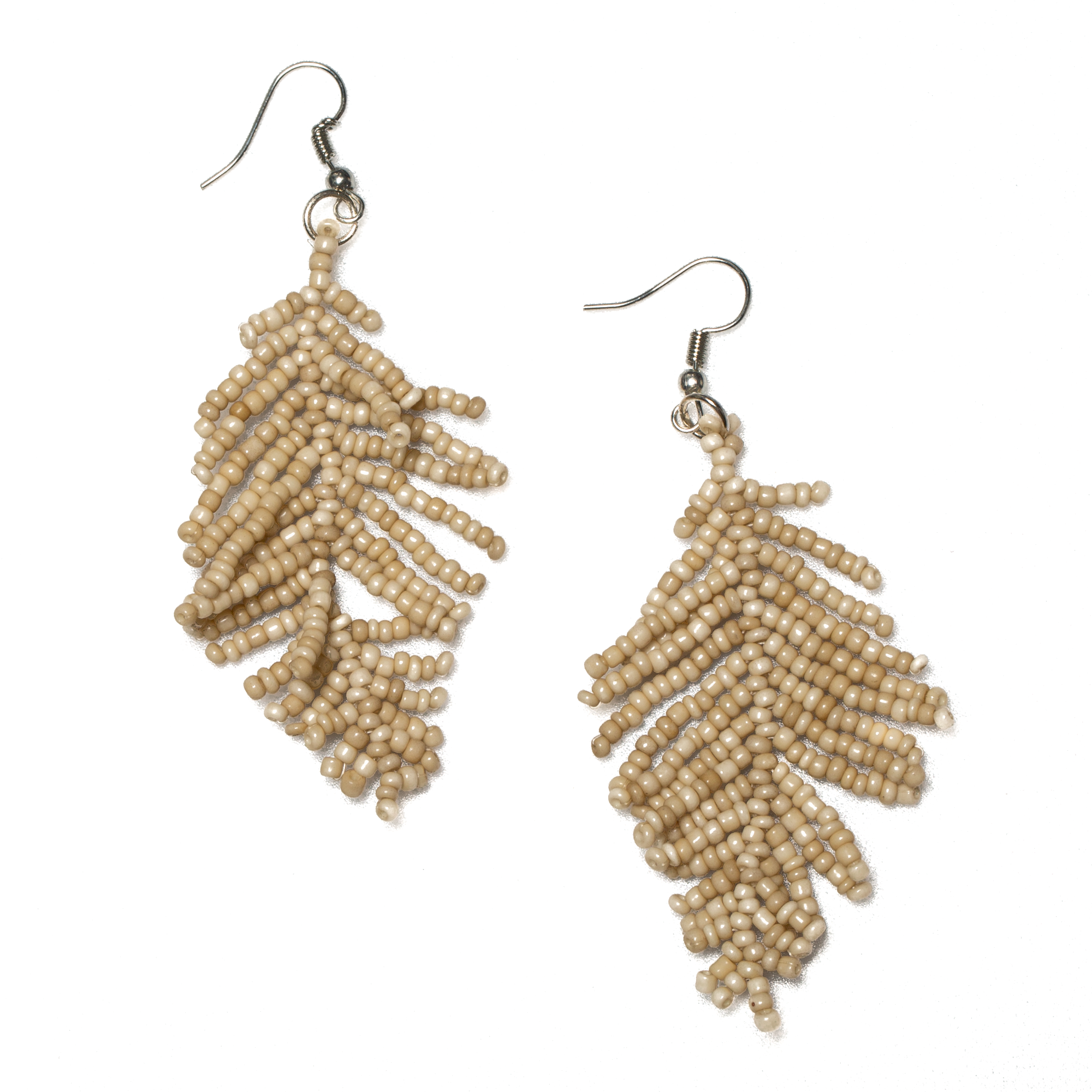 Beaded Leaf Earring