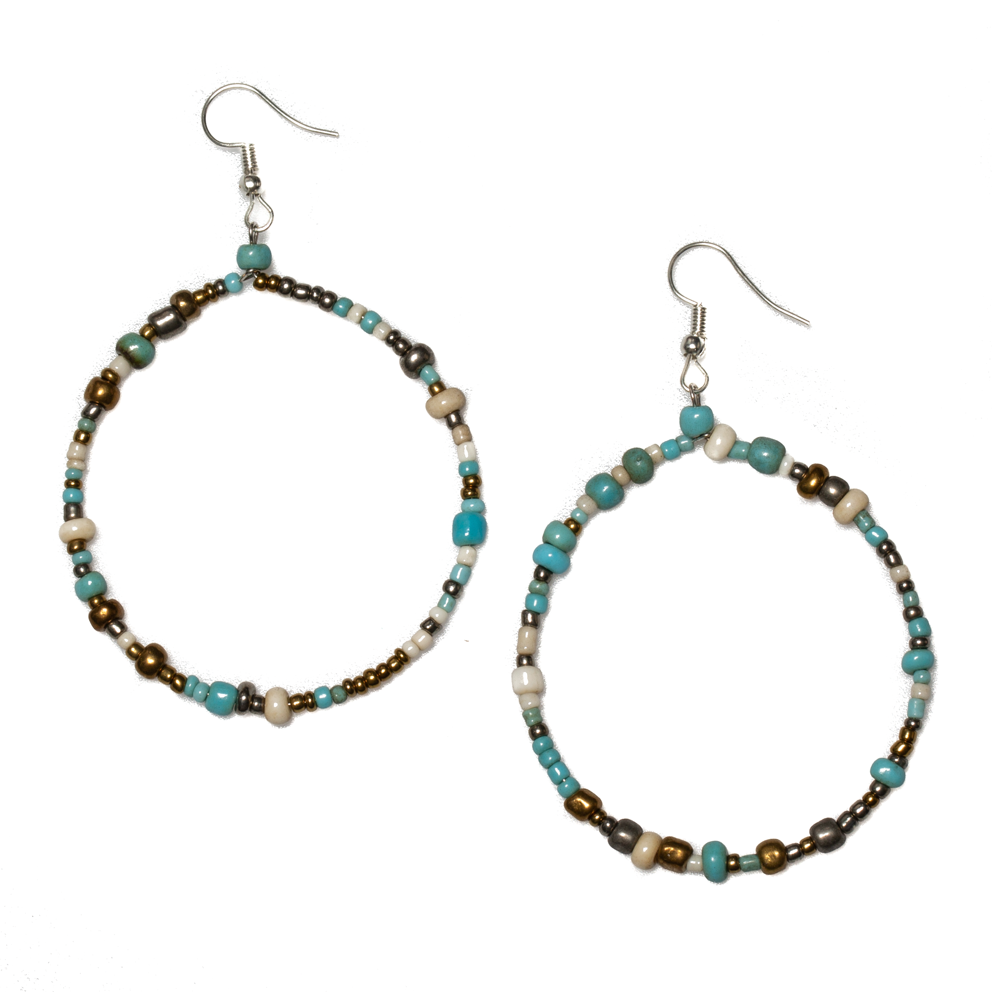 Beaded Hoop Earring