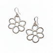 Open Flower Earrings - Silver Plate