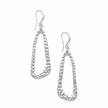 Hammered Oval Earrings - Silver Plate